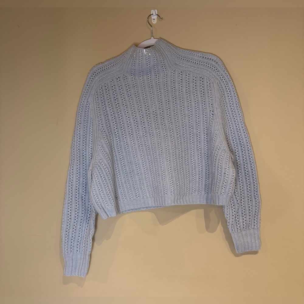 Madewell Light blue mock Neck wool Sweater